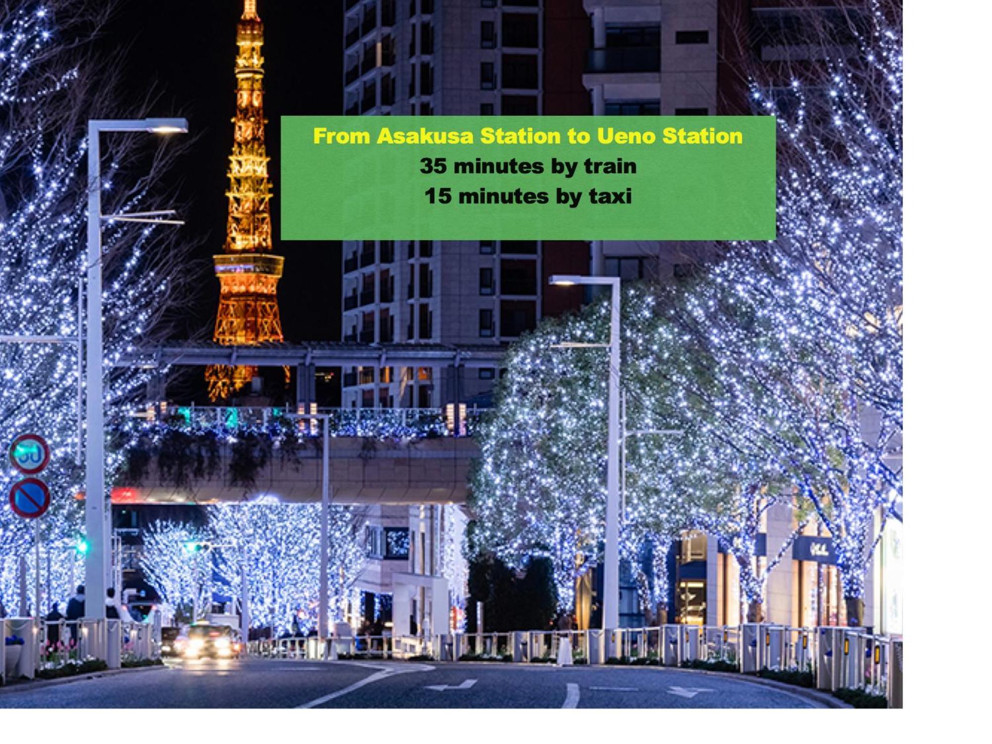 Appartement 浅草寺3分 浅草駅6分 寝室+リビング2-4人 スカイツリービュー 駅近 成田空港&羽田空港直通